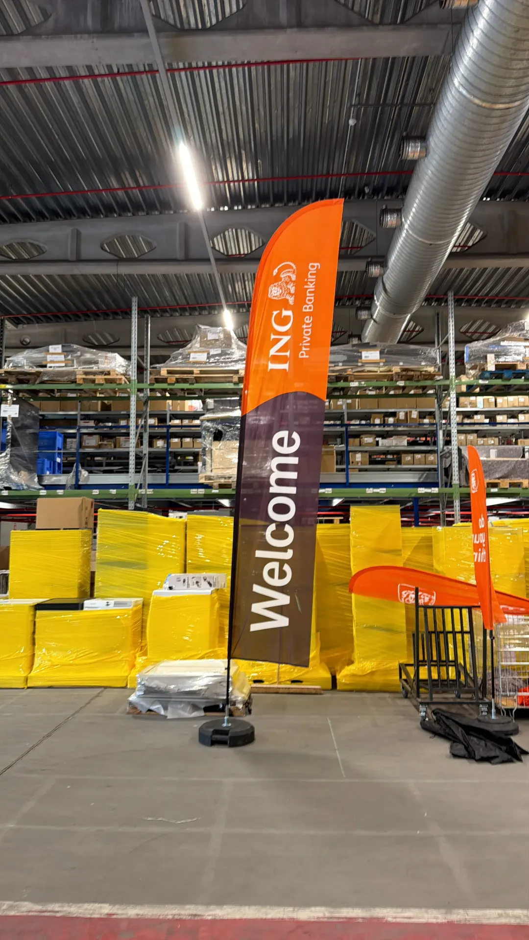Beach Flag - Welcome 26 (Private Banking) (Oranje)